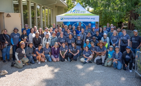 Blue Goes Green volunteers at Keep Oakland Beautiful 20250822 Keep Oakland Beautiful Community clean up